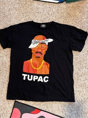 Cross Colours X Tupac Shakur Pop Art Tee 2pac Men's Large T-Shirt Rap